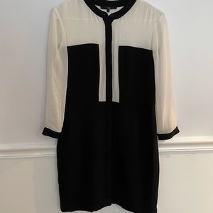 Tibi Blk/White Shift Dress